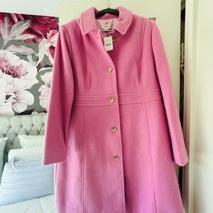 NWT J.CREW WOOL COAT IN PINK - Size 18